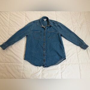 Old Navy Light Blue Denim “Boyfriend” Shirt